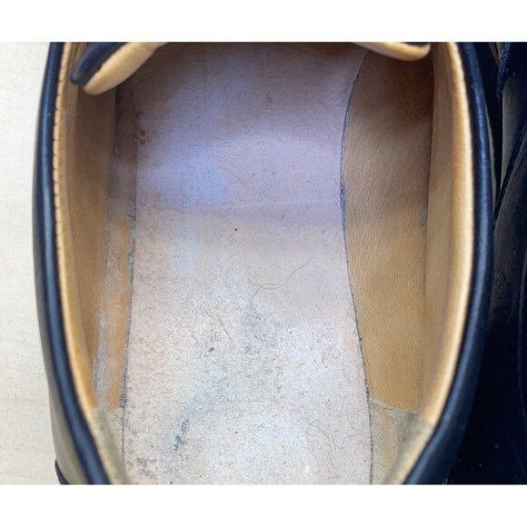 Hubbard Men’s Black Leather Wingtip Tipping Point Oxford Shoes Size US9 M - Picture 7 of 10